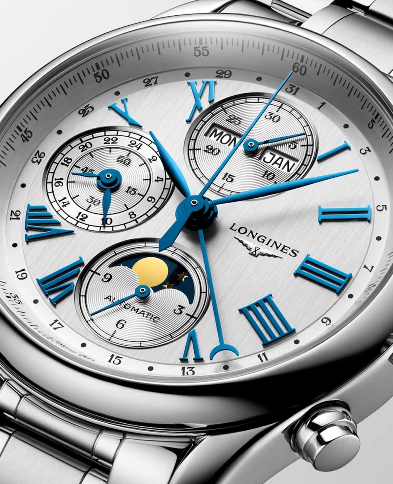 Longines Longines Master Collection L2.673.4.71.6 механические мужские часы часы крупный план серебристый циферблата