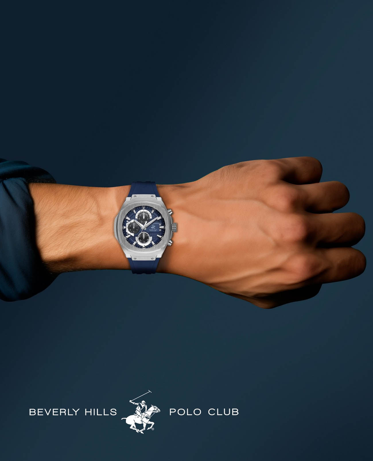 Beverly Hills Polo Club Beverly Hills Polo Club Quartz BP3623X.399,  сша мужские часы на браслете каучук боковой вид