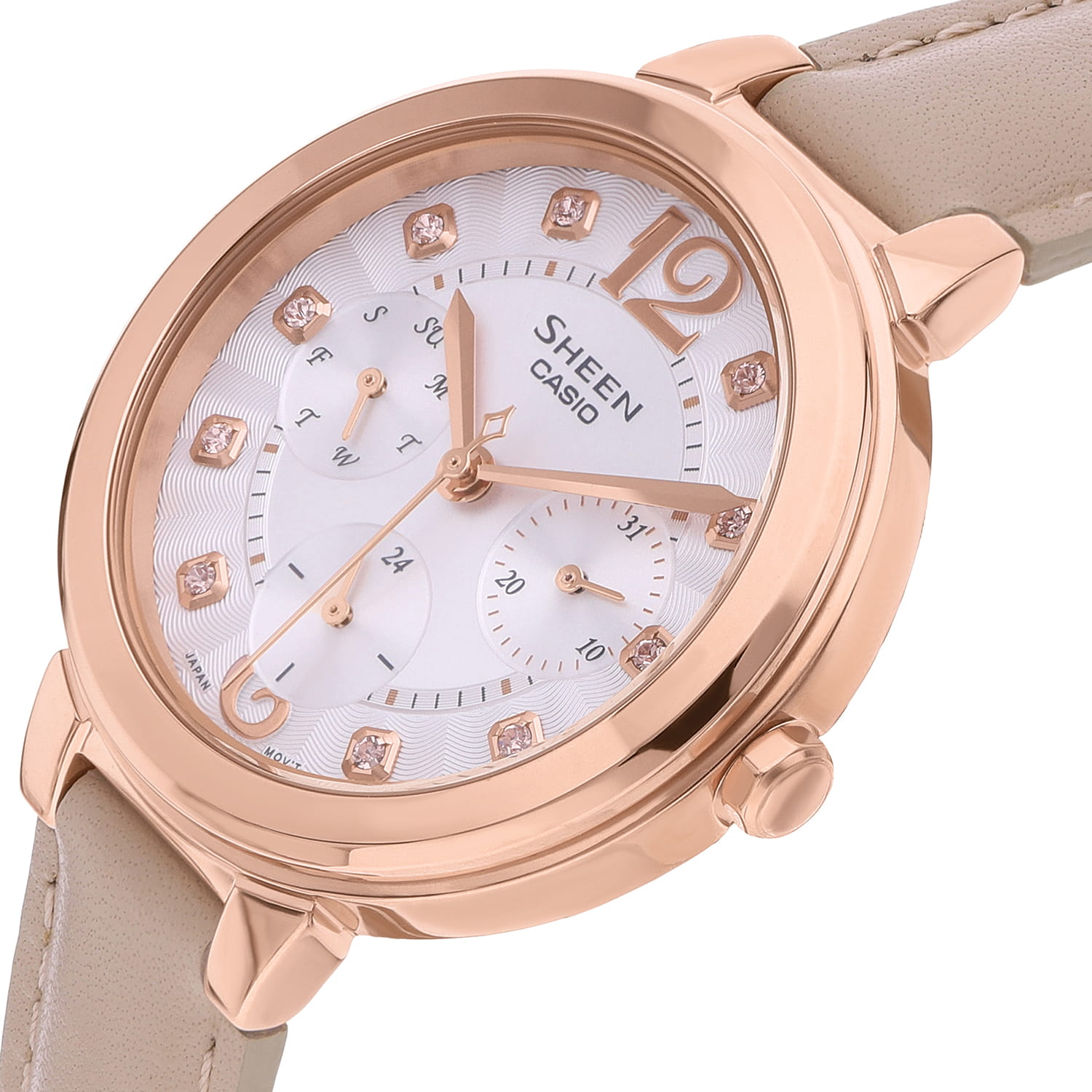 Casio Casio Sheen SHE-3048PGL-7BUER  - задняя крышка металл сталь корпуса, япония часы