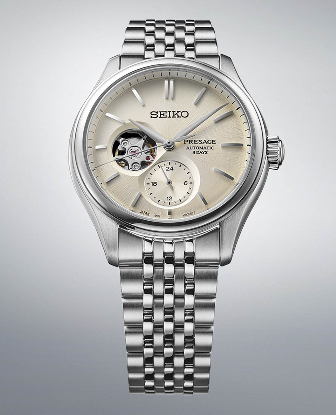 Seiko Seiko Presage Classic Series SPB469 механические мужские часы часы крупный план бежевый циферблата