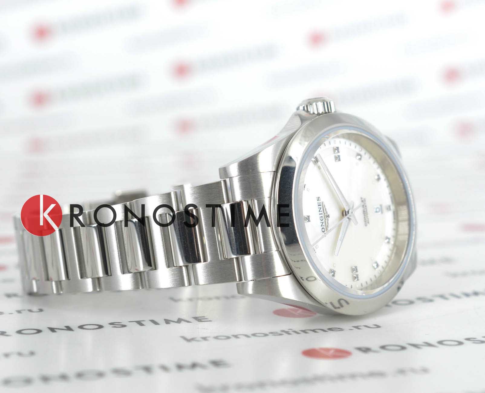 Longines Longines Conquest L3.320.4.87.6, conquest швейцария мужские часы на браслете нержавеющая сталь 316l боковой вид