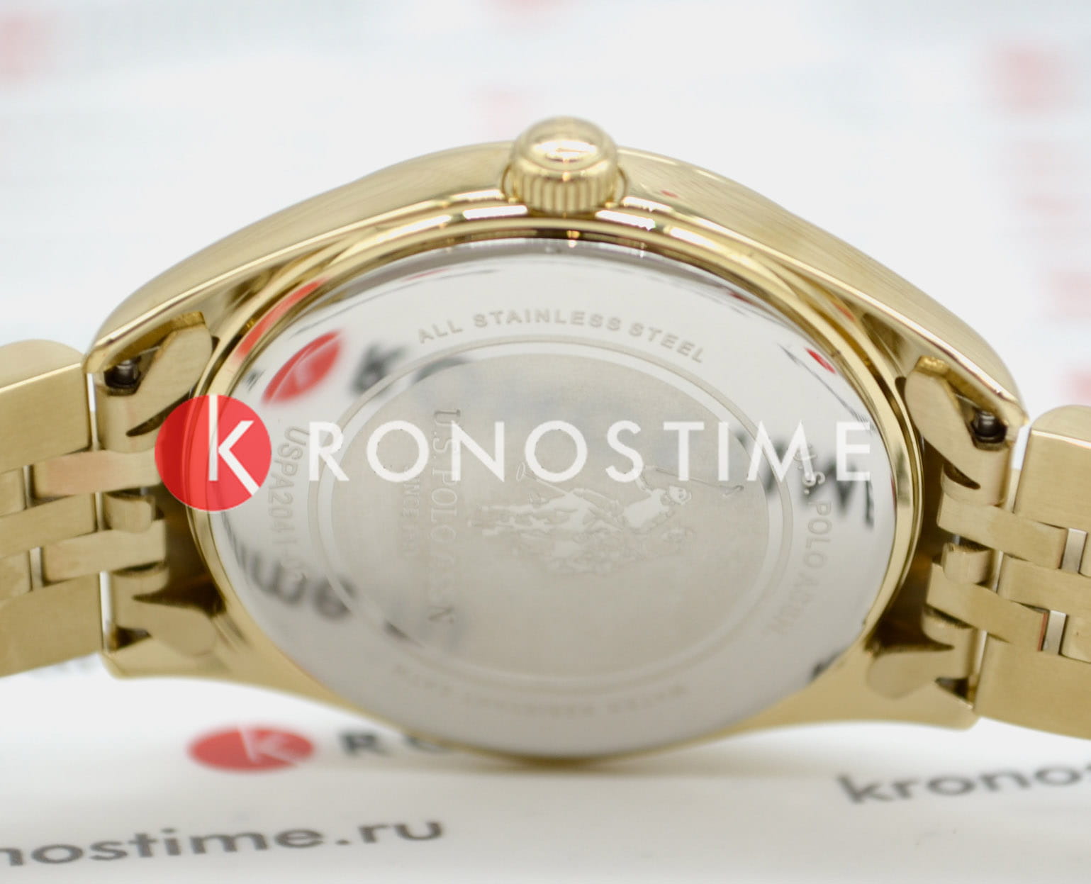 U.S. Polo Assn. U.S. Polo Assn. Fundamental USPA2041-05  - задняя крышка металл сталь корпуса, сша часы