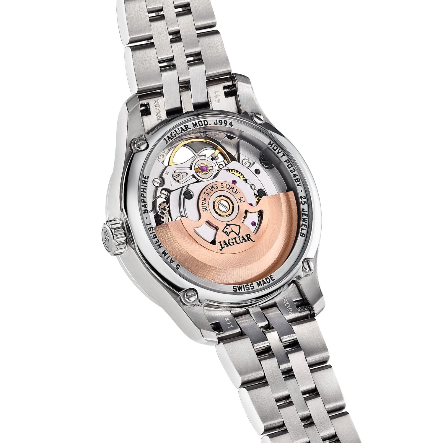 Оригинальные часы Jaguar Jaguar Automatic Open Heart J994/1 механические калибр механизма  soprod p024 общий вид