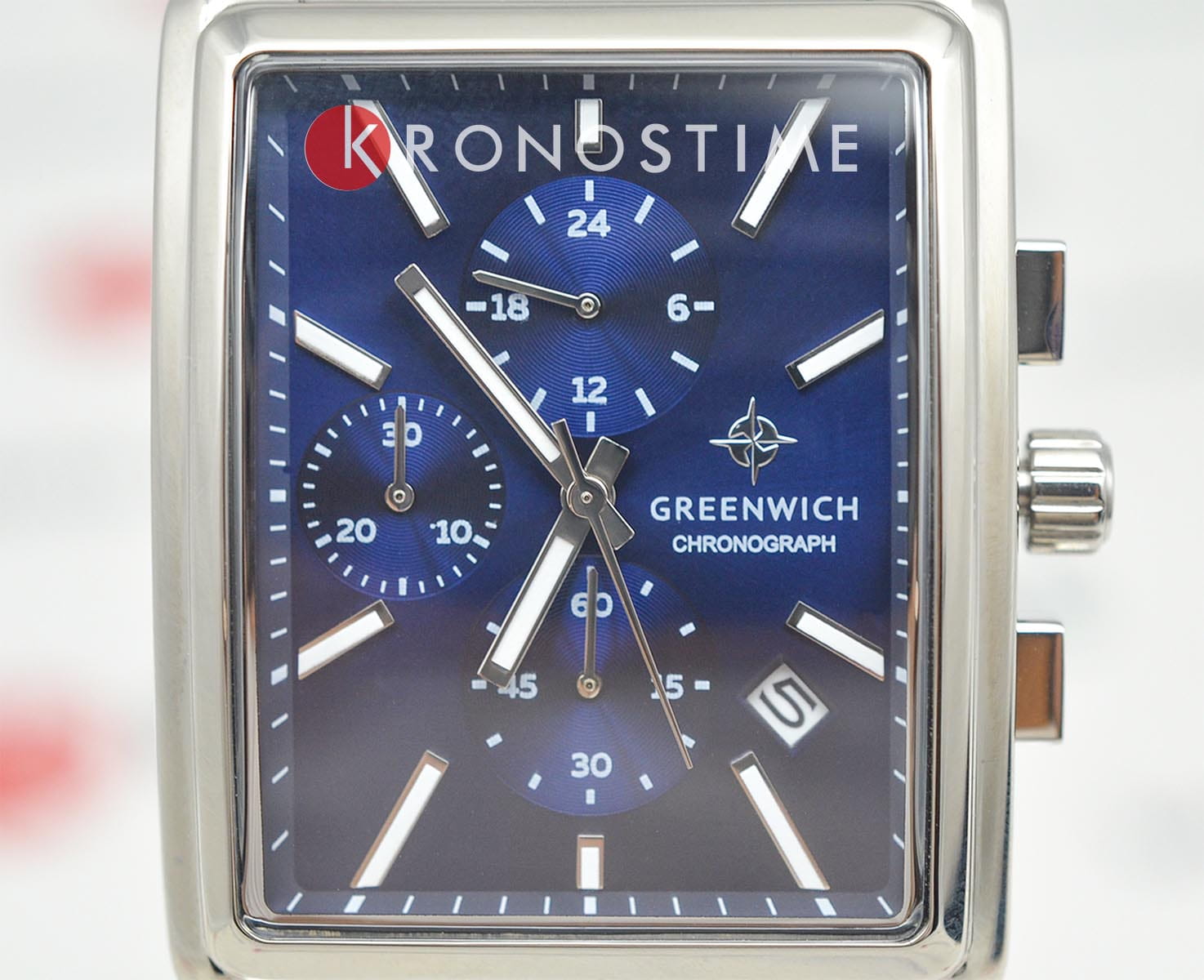 Greenwich Greenwich Galeon Chrono GW 553.10.16,  англия мужские часы на браслете нержавеющая сталь боковой вид