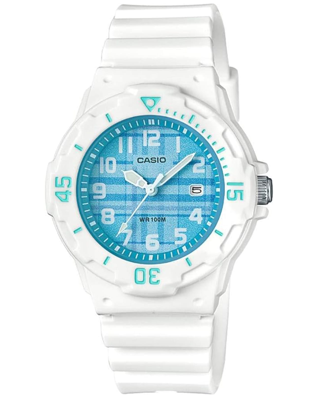 Casio Casio Collection LRW-200H-2CVDF (LRW-200H-2C)  LRW-200H-2C кварцевые женские часы голубой циферблат, браслет пластик — вид спереди