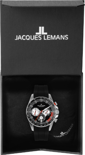 Jacques Lemans Jacques Lemans Sport 1-2127A,  австрия мужские часы на браслете силикон боковой вид