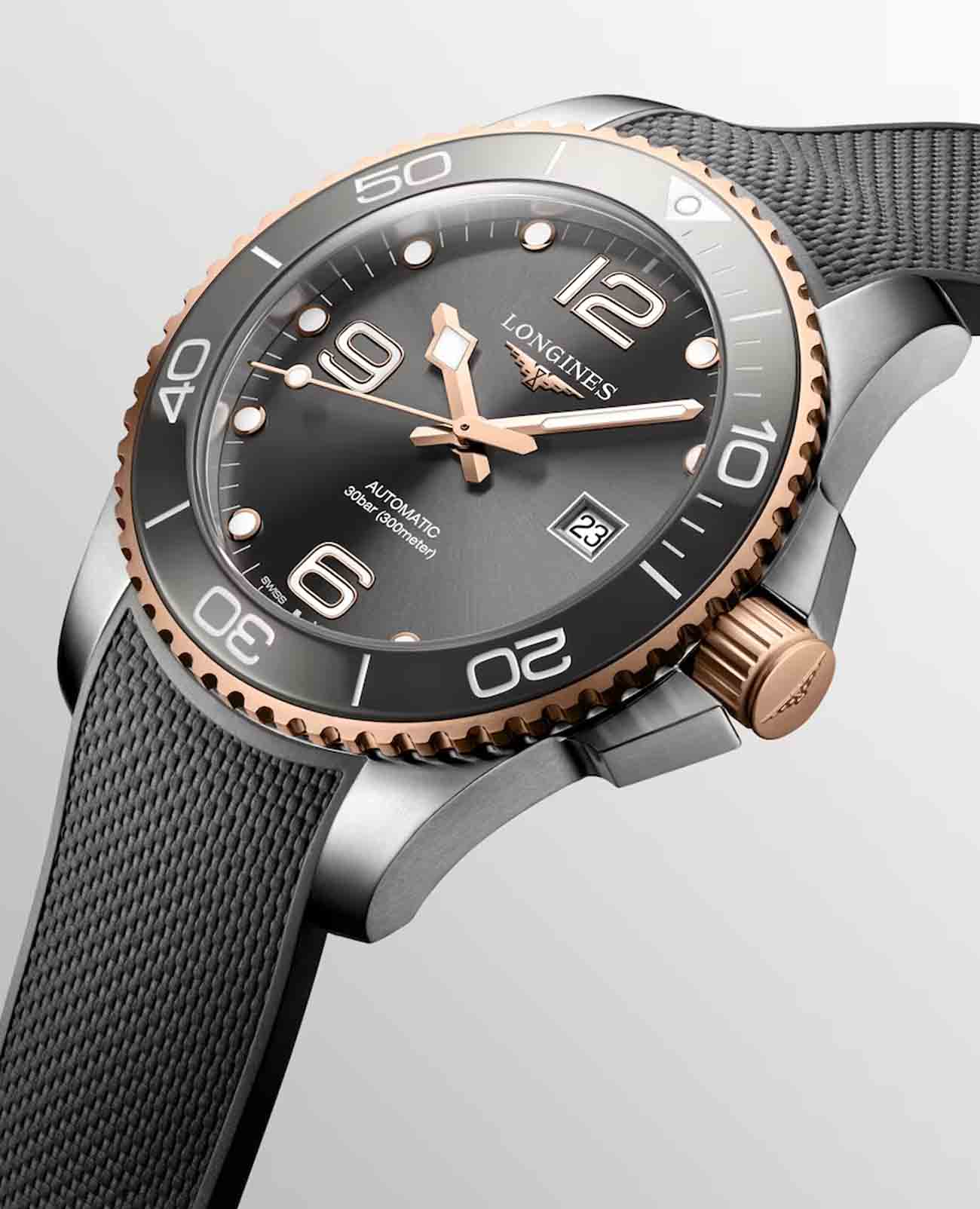 Longines Longines HydroConquest L3.782.3.78.9  — детали корпуса и каучук