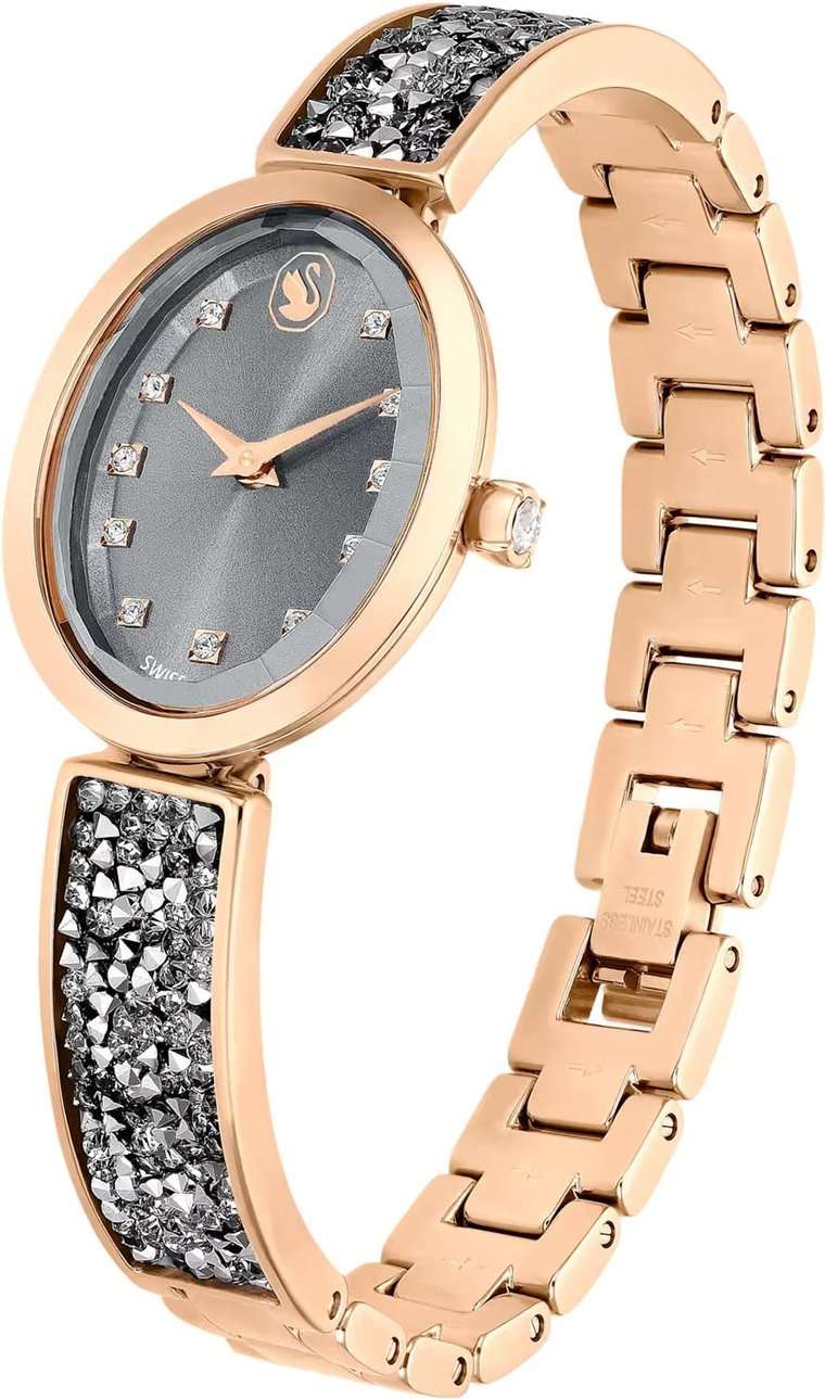 Swarovski Swarovski Crystal Rock Oval 5711695,  швейцария женские часы на браслете нержавеющая сталь с pvd-покрытием боковой вид