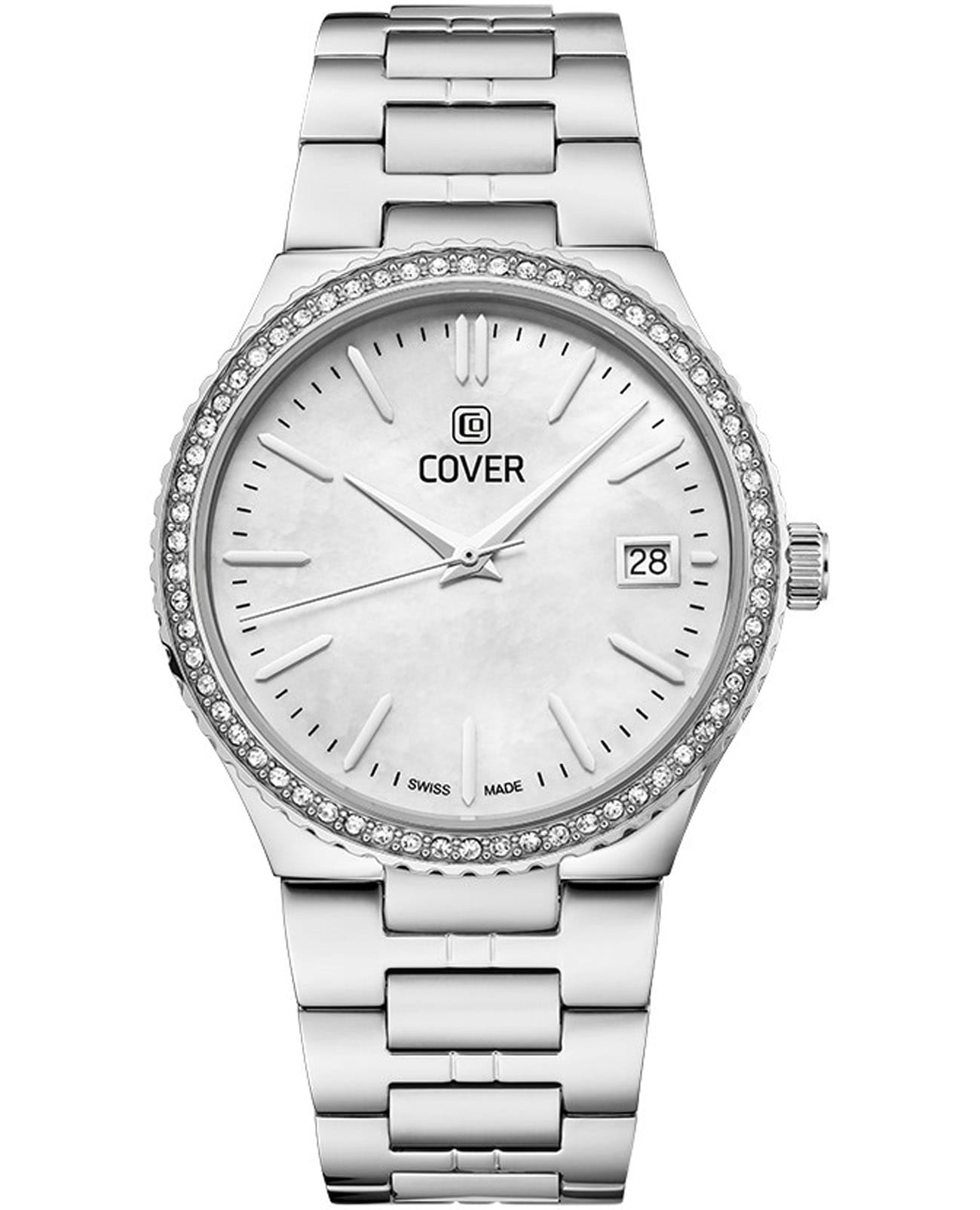 Cover Cover Jumeira CO218.01  CO218.01 кварцевые женские часы белый циферблат, браслет нержавеющая сталь — вид спереди