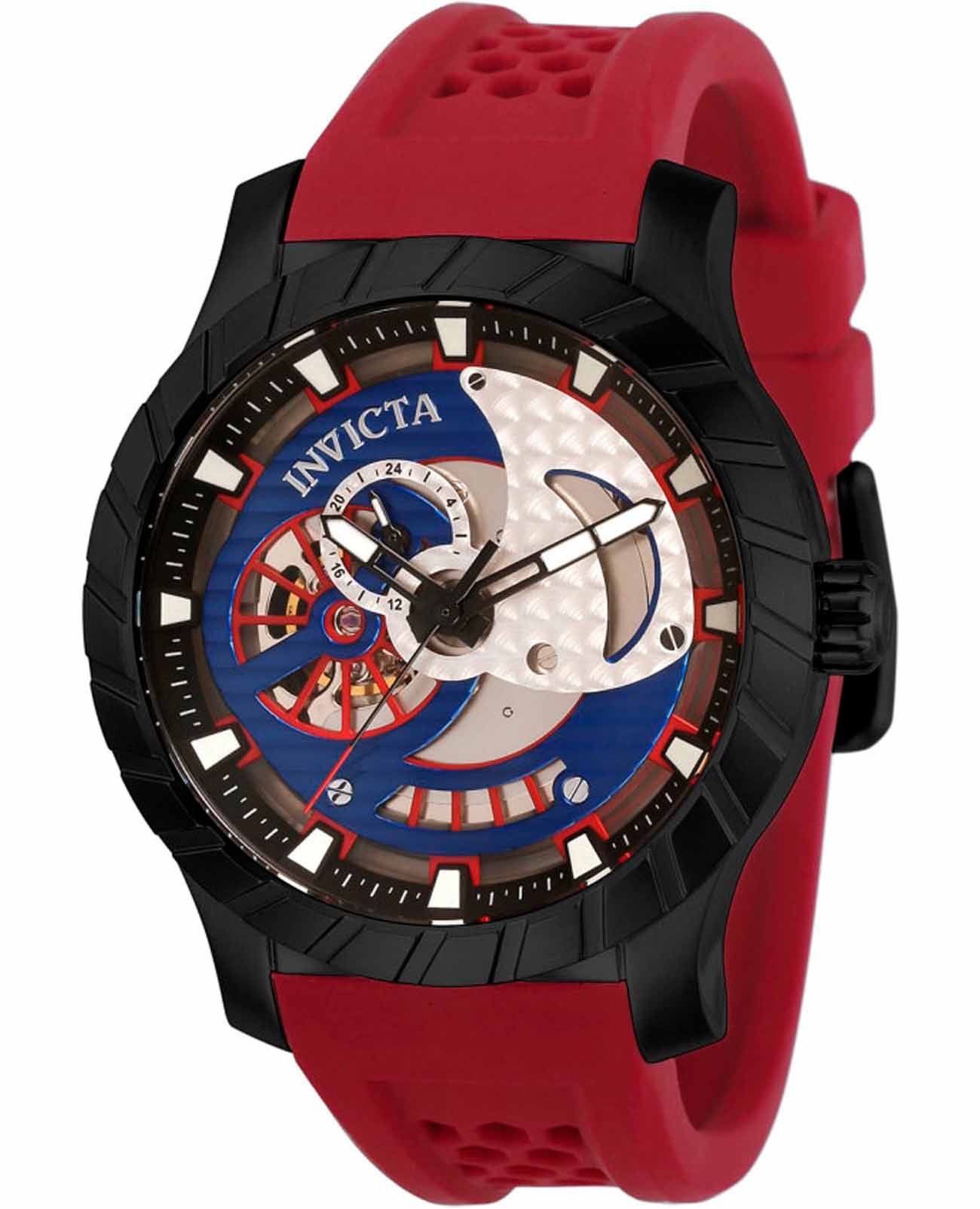 Invicta Invicta Specialty IN31988  IN31988 механические мужские часы цветной циферблат, браслет силикон — вид спереди