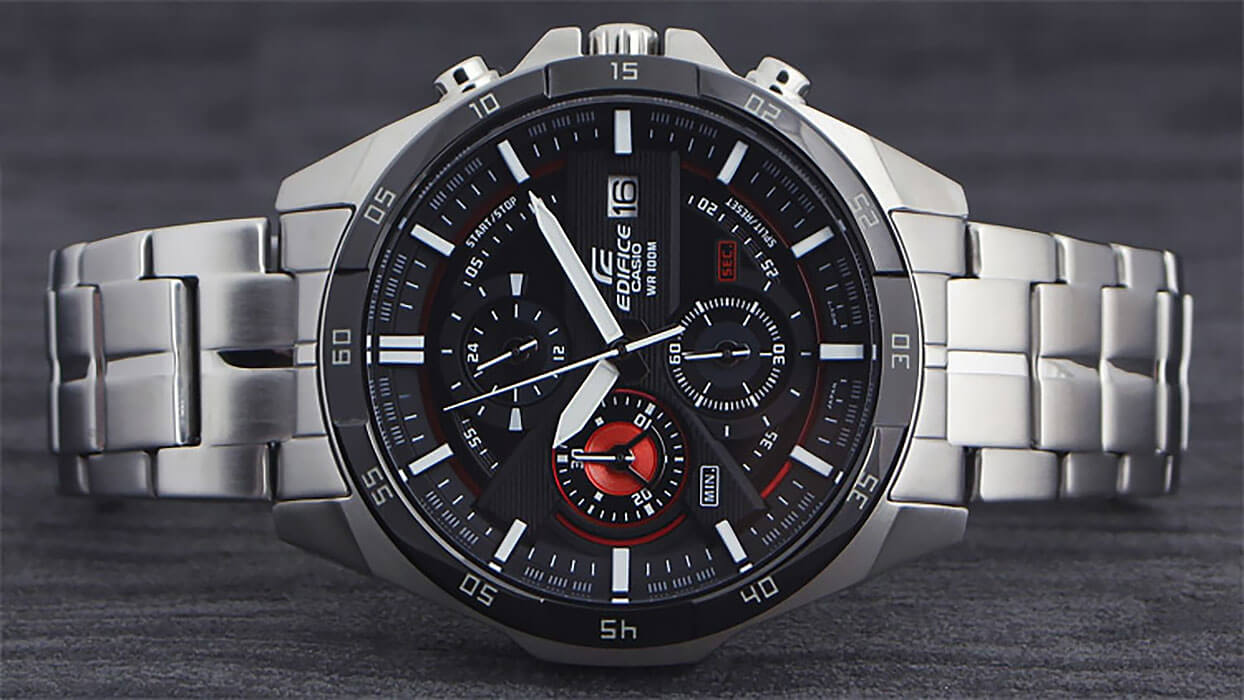 Casio Casio Edifice EFR-556DB-1A EFR-556 — детали корпуса и нержавеющая сталь