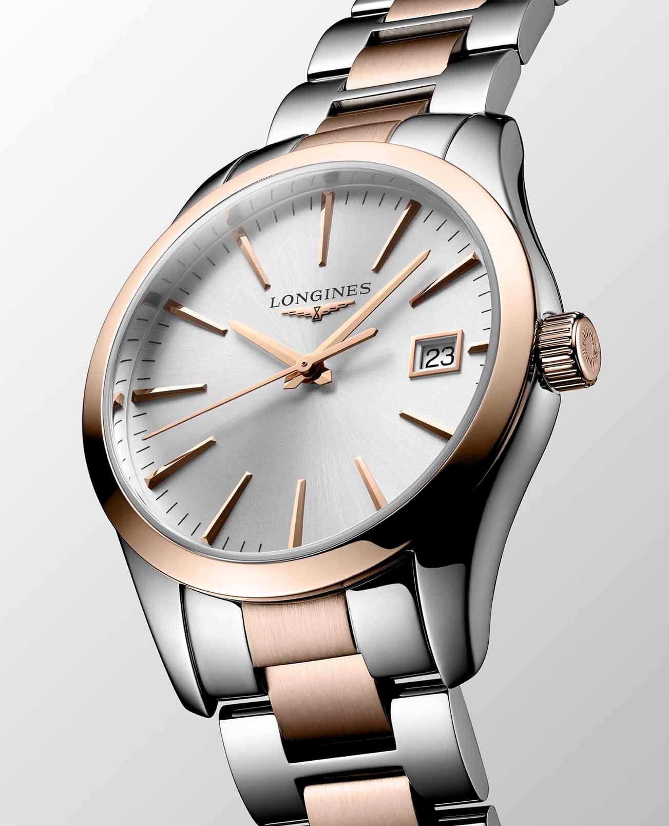Longines Longines Conquest Classic L2.386.3.72.7, conquest classic швейцария женские часы на браслете сталь c pvd покрытием боковой вид
