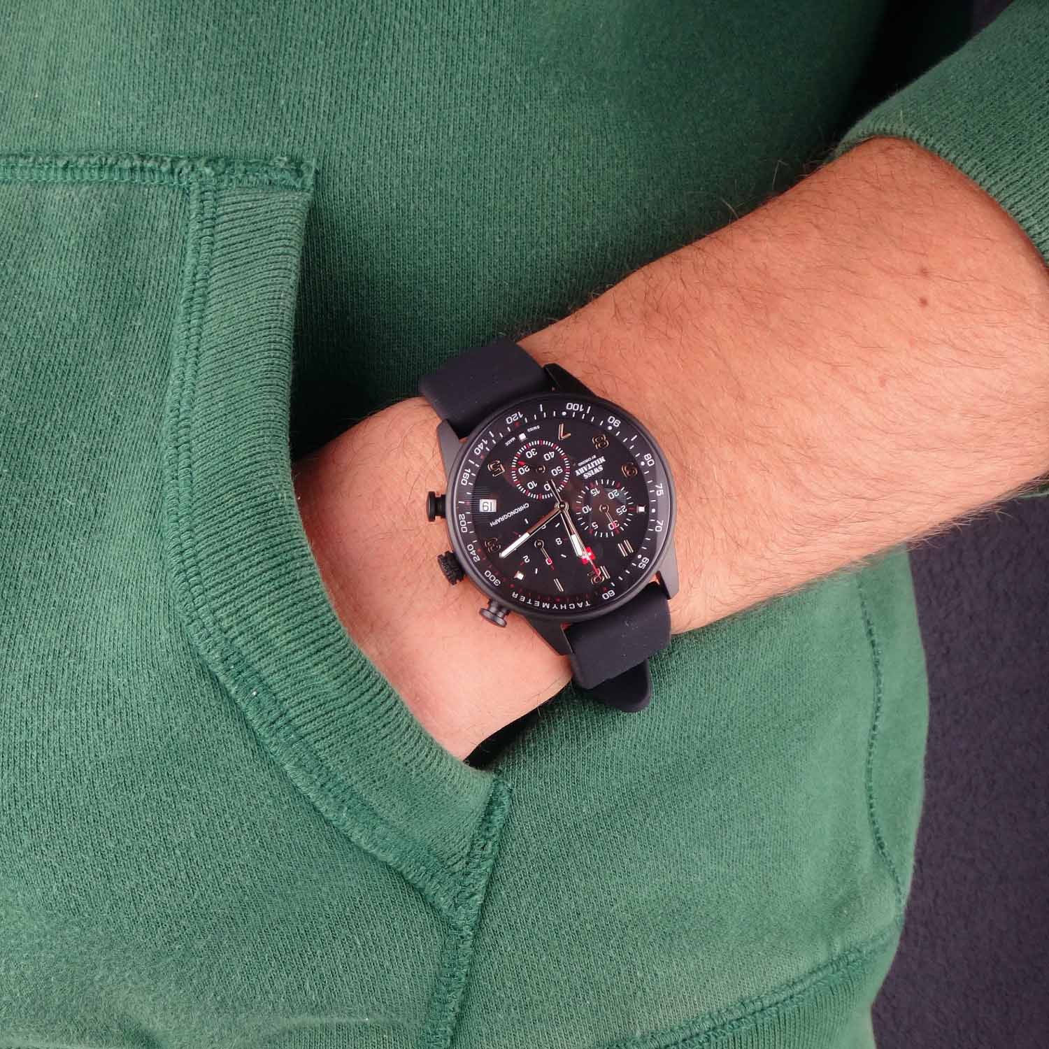 Swiss Military by Chrono Swiss Military by Chrono SM34012.09 , наручные мужские часы фото под углом