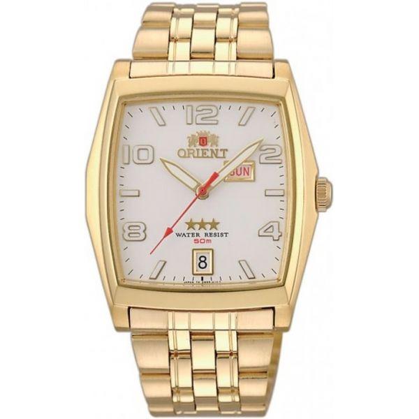 Orient Orient EMBB001W (FEMBB001W)  FEMBB001W механические мужские часы белый циферблат, браслет  — вид спереди