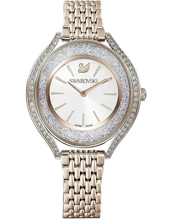 Swarovski Swarovski Crystalline Aura 5519456  5519456 кварцевые женские часы белый циферблат, браслет нержавеющая сталь с pvd-покрытием — вид спереди