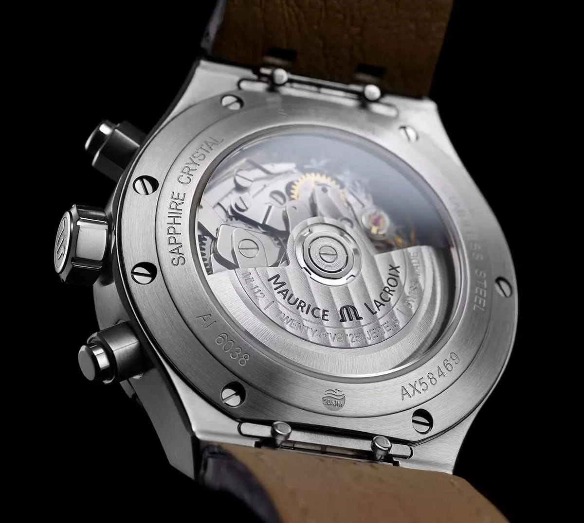 Maurice Lacroix Maurice Lacroix Aikon Automatic Chronograph AI6038-SS00B-330-2 механические мужские часы часы крупный план черный циферблата