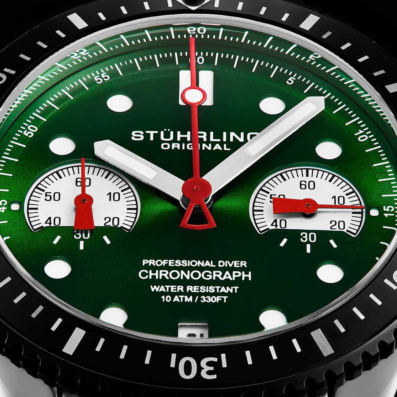 Stuhrling Stuhrling Aquadiver 4016.3 , наручные мужские часы фото под углом