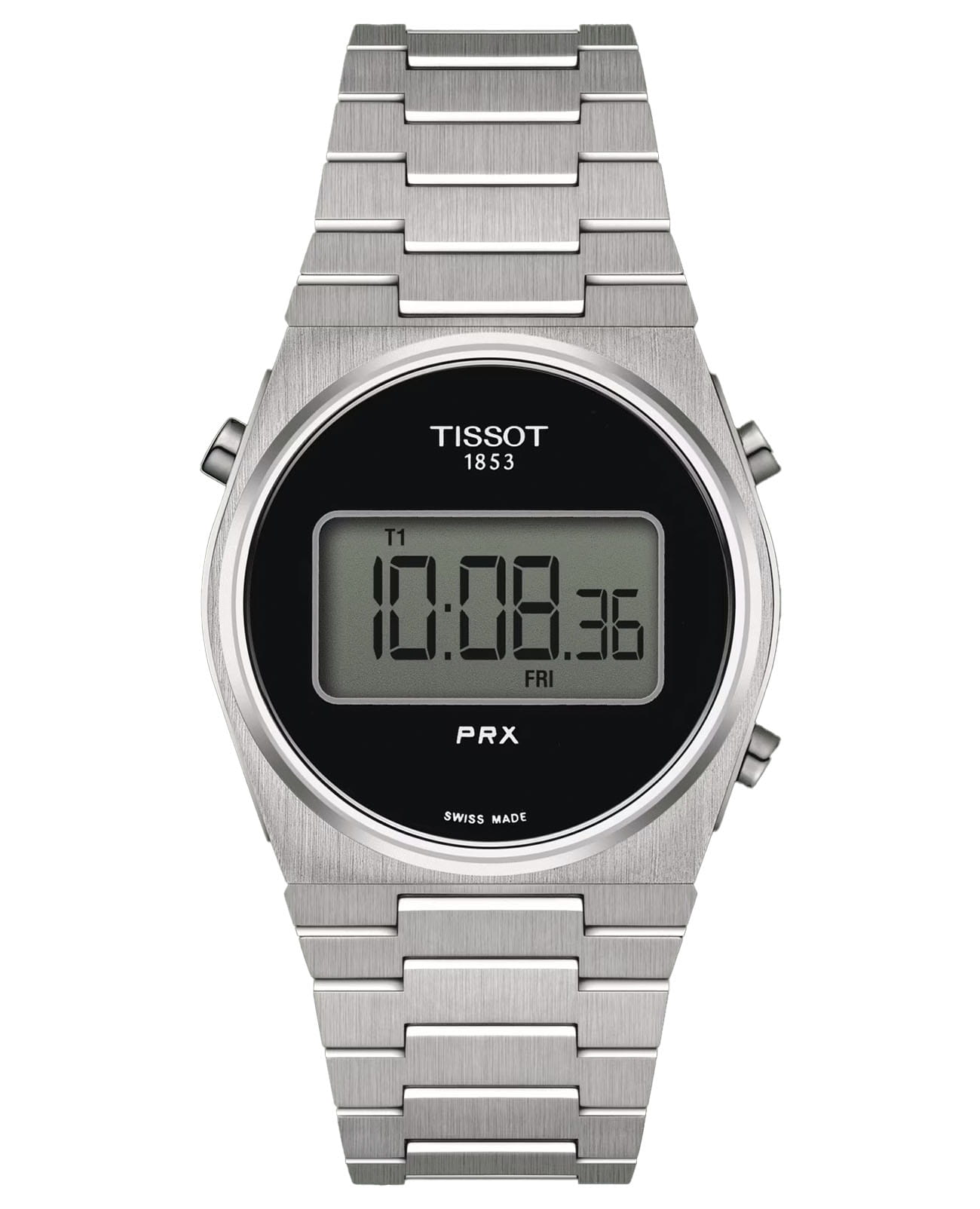 Tissot Tissot PRX Digital T137.263.11.050.00  T1372631105000 кварцевые мужские часы  циферблат, браслет нержавеющая сталь — вид спереди