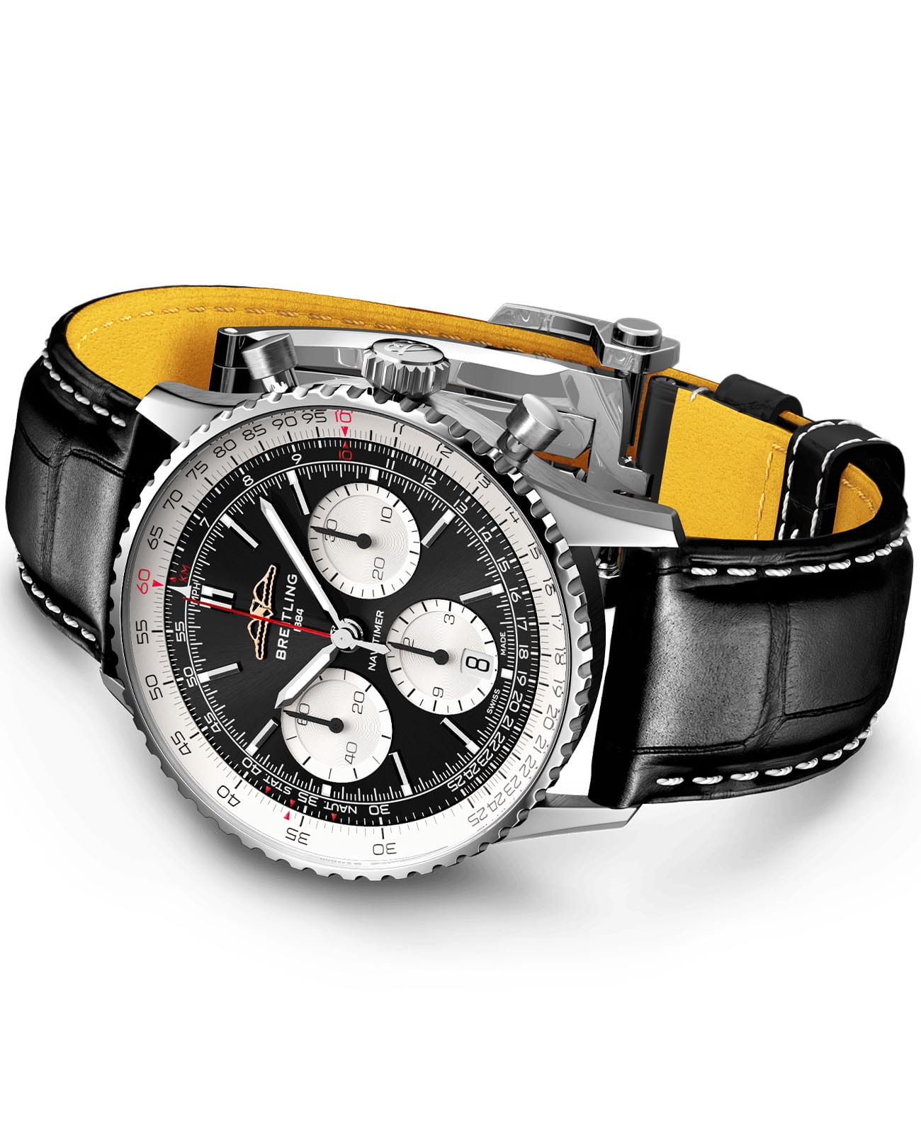 Breitling Breitling Navitimer B01 Chronograph 41 AB0139211B1P1, navitimer швейцария мужские часы на браслете кожаный боковой вид