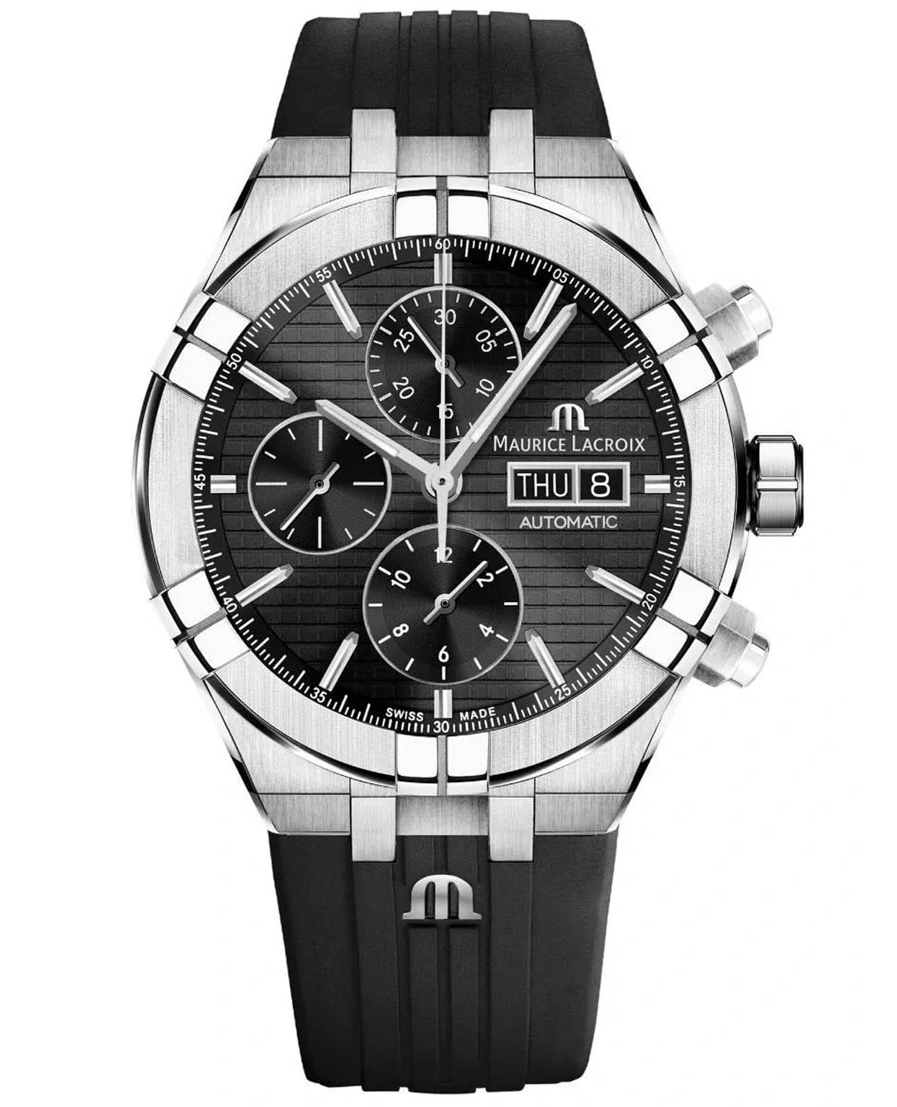 Maurice Lacroix Maurice Lacroix Aikon Automatic Chronograph AI6038-SS00B-330-2 , наручные мужские часы фото под углом