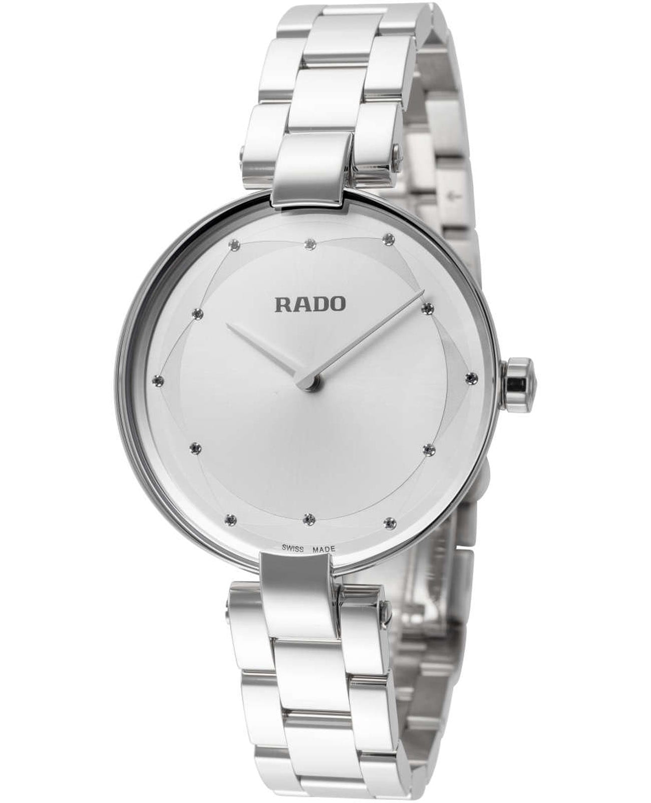 Rado Rado Coupole R22850733  R22850733 кварцевые женские часы серебристый циферблат, браслет нержавеющая сталь — вид спереди