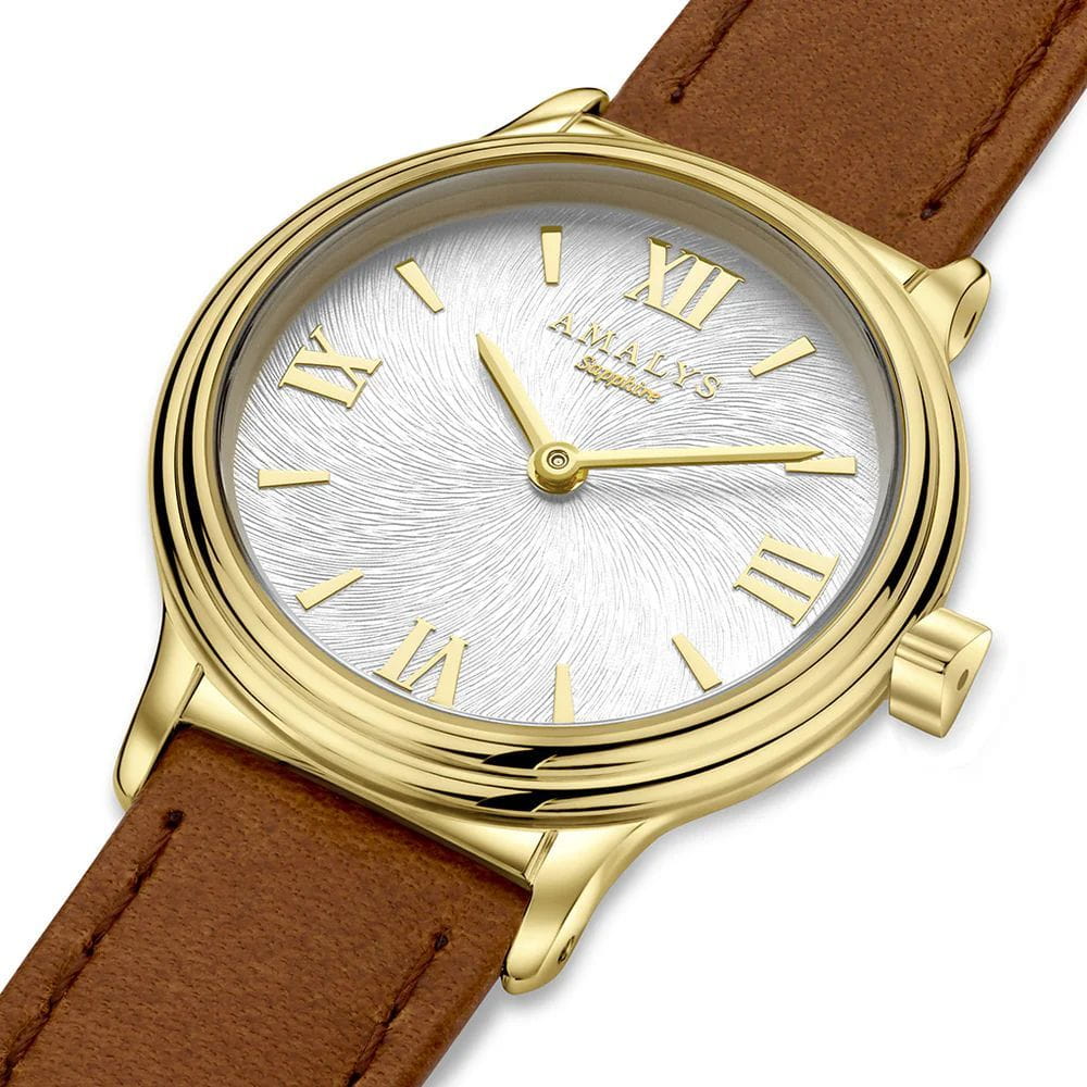 Amalys Amalys Watson AMW-164,  бельгия женские часы на браслете кожаный боковой вид