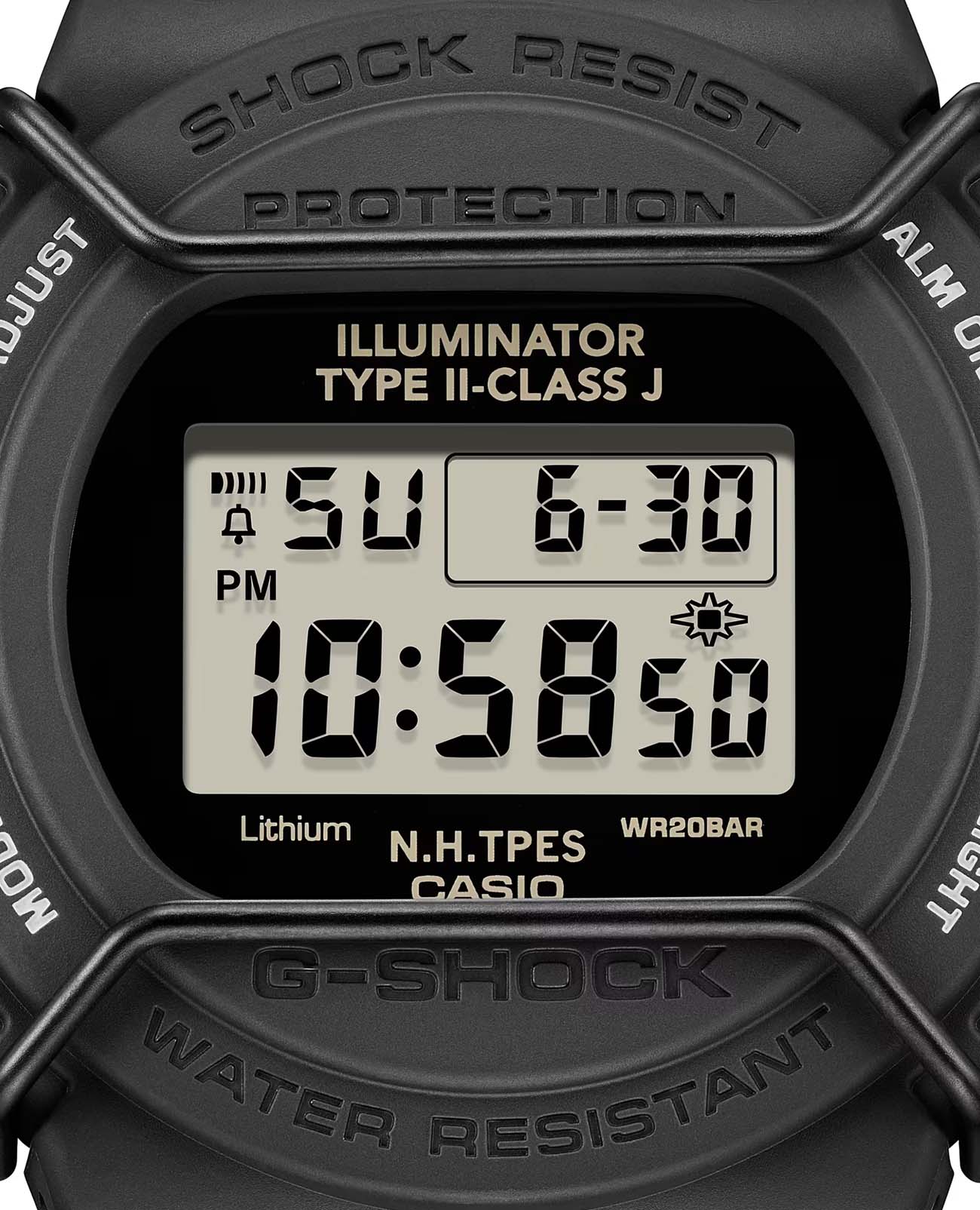 Casio Casio G-Shock DW-5700NH-1 мужские часы  циферблат на запястье