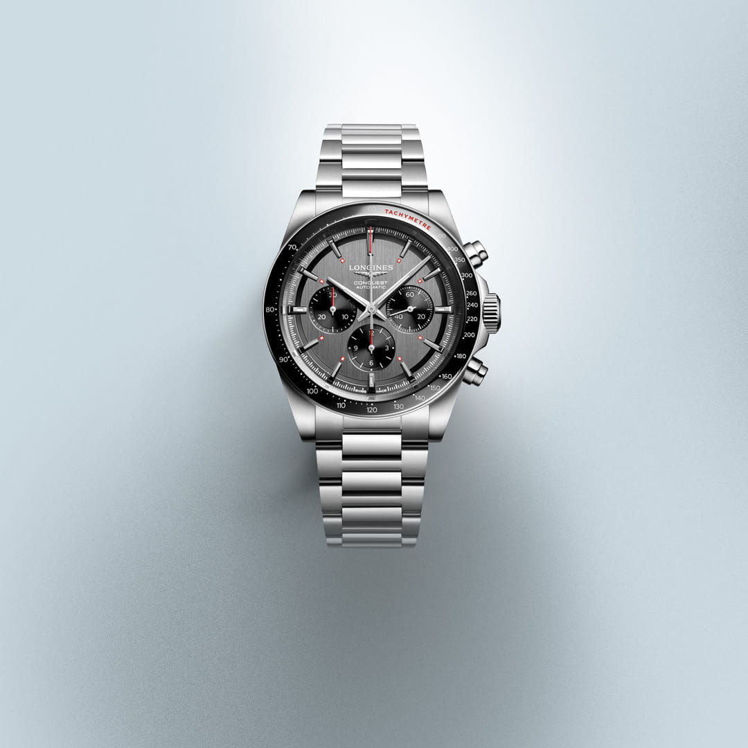 Longines Longines Conquest L3.836.4.52.9, conquest classic швейцария мужские часы на браслете нержавеющая сталь боковой вид