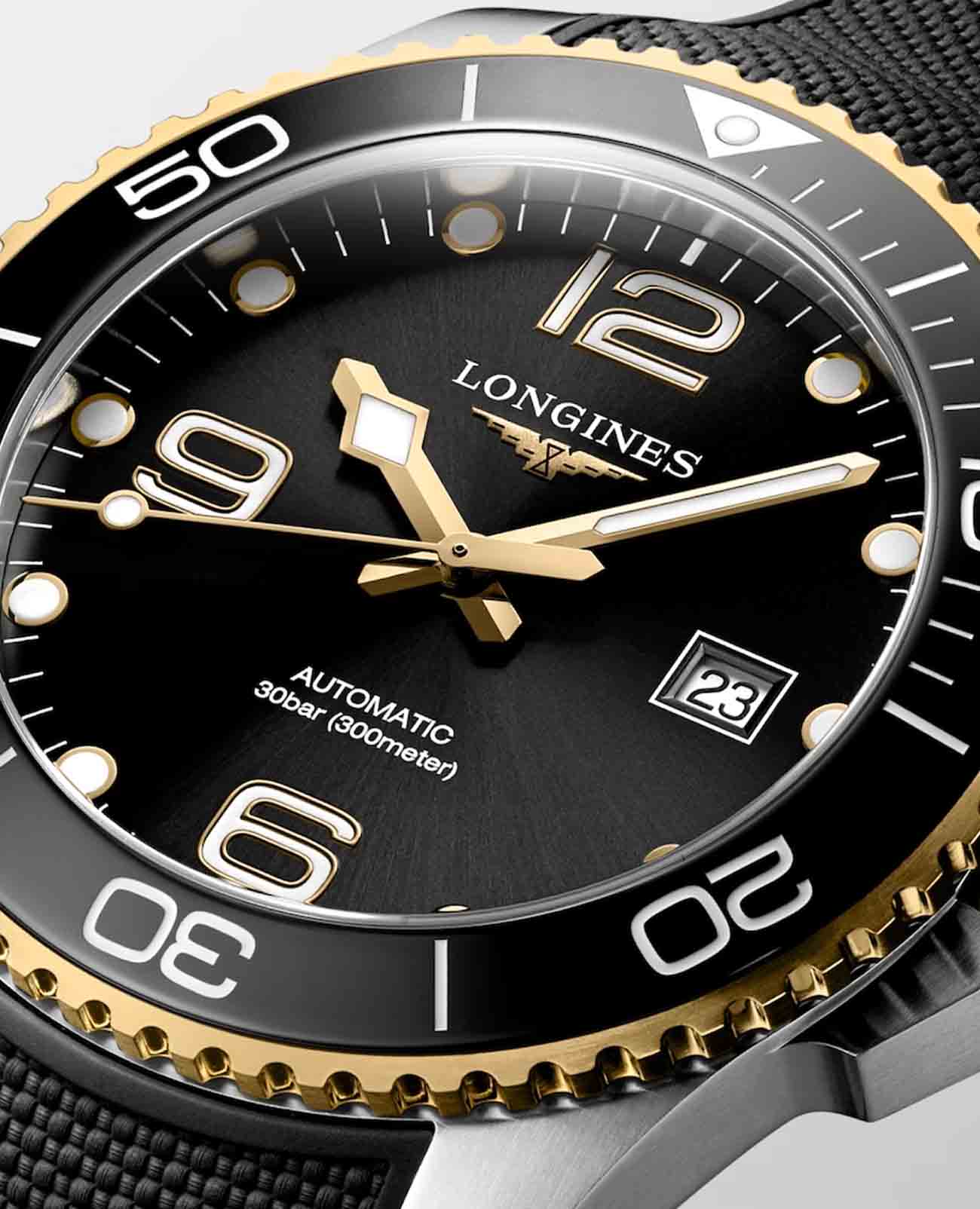 Longines Longines HydroConquest L3.782.3.56.9 , наручные мужские часы фото под углом