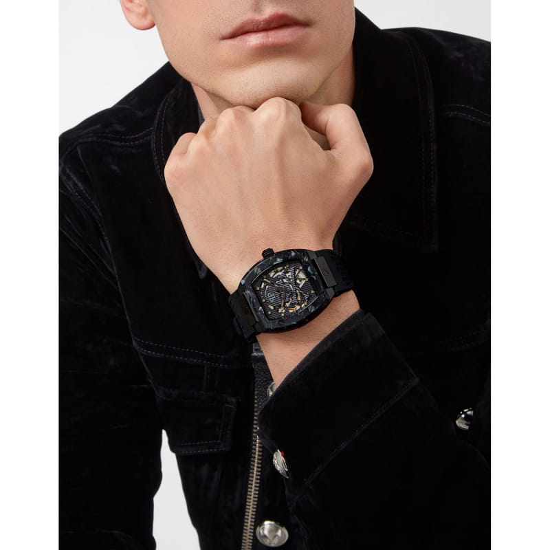 Оригинальные часы Philipp Plein Philipp Plein The Skeleton PWBAA0221 механические калибр механизма  общий вид