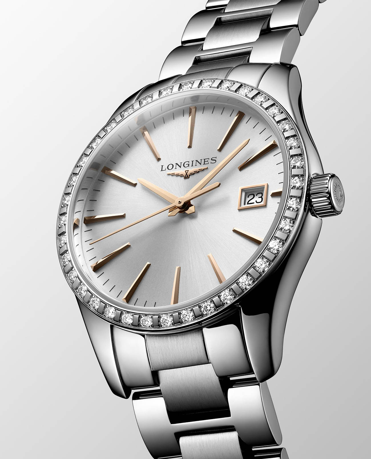 Longines Longines Conquest Classic  L2.386.0.72.6  — детали корпуса и нержавеющая сталь