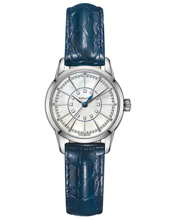 Hamilton Hamilton American Classic RailRoad Lady Quartz H40311691  H40311691 кварцевые женские часы белый циферблат, браслет кожаный — вид спереди
