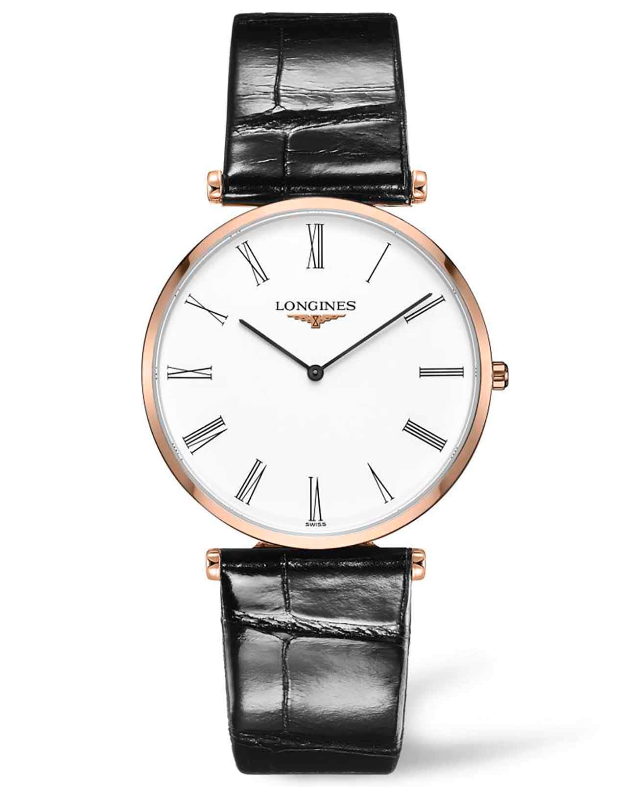 Longines Longines La Grande Classique L4.766.1.91.2  L47661912 кварцевые женские часы белый циферблат, браслет кожаный — вид спереди