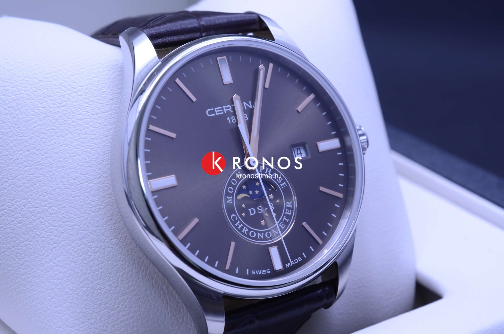 Certina Certina DS-8 Moon Phase C033.457.16.081.00 DS 8 — детали корпуса и кожаный