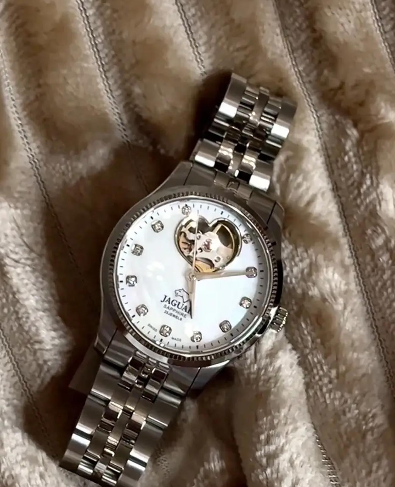 Jaguar Jaguar Automatic Open Heart J994/1 женские часы перламутровый циферблат на запястье