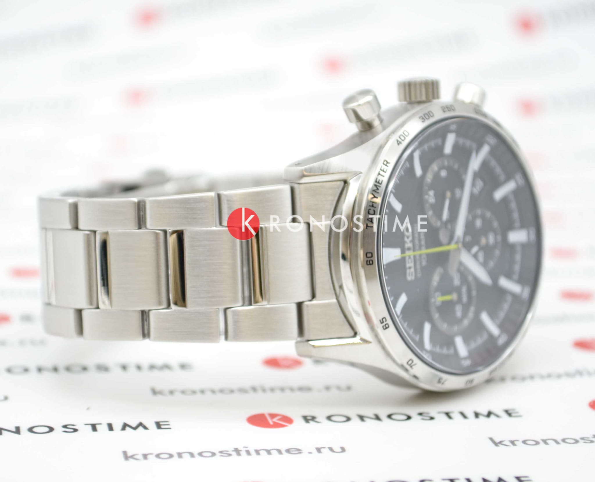 Seiko Seiko Conceptual Series Sports SSB413P1 кварцевые мужские часы часы крупный план черный циферблата