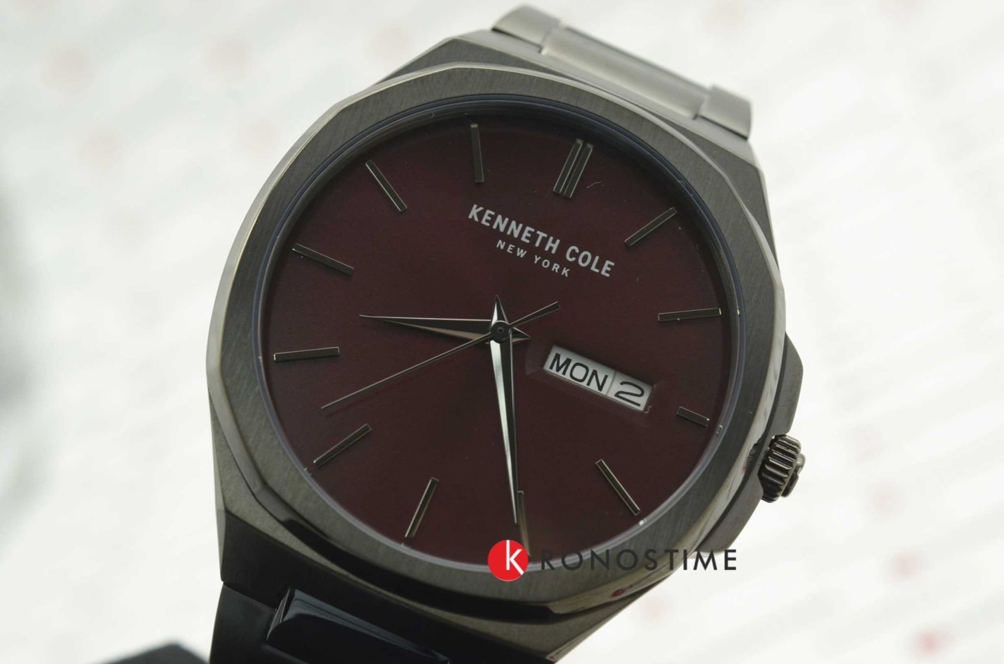 Kenneth Cole Kenneth Cole Automatic KC51101002 кварцевые мужские часы часы крупный план красный циферблата