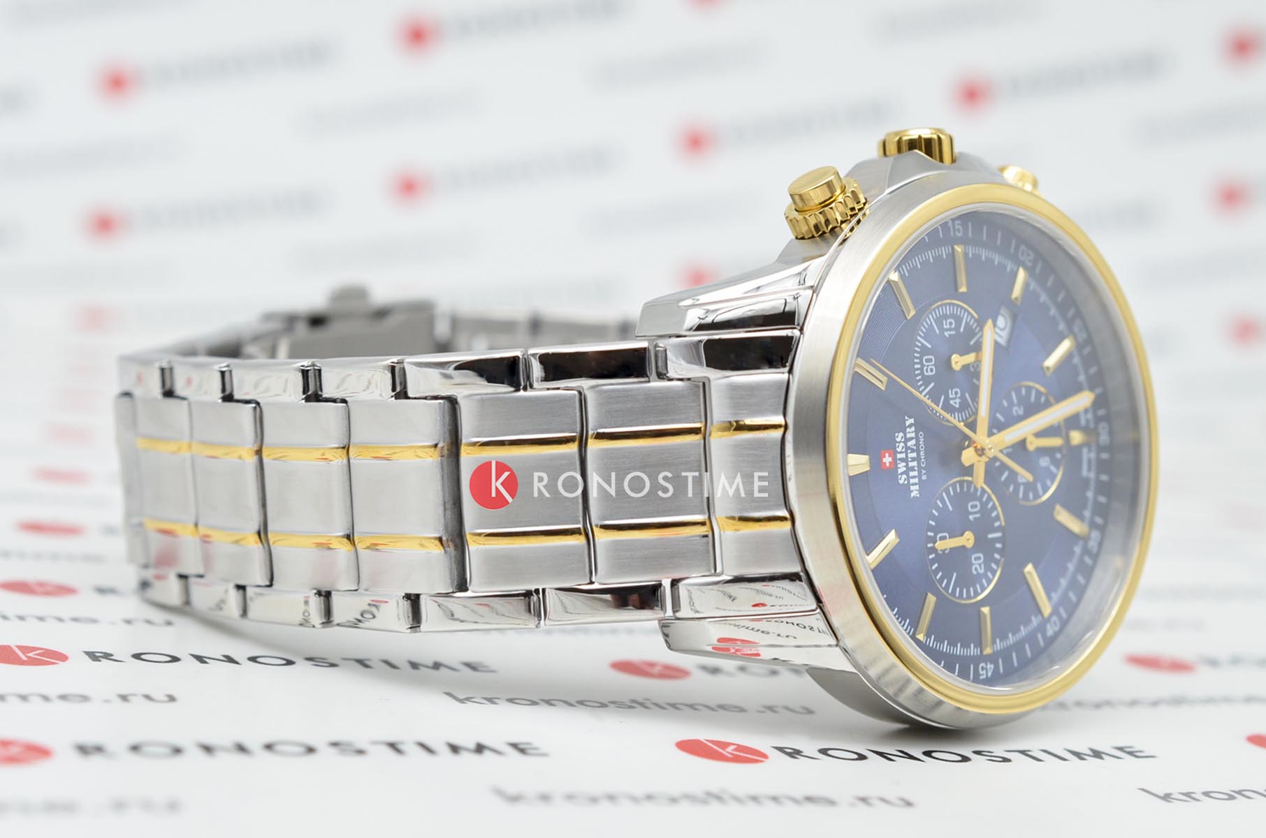 Swiss Military by Chrono Swiss Military by Chrono SM34052.27 мужские часы синий циферблат на запястье