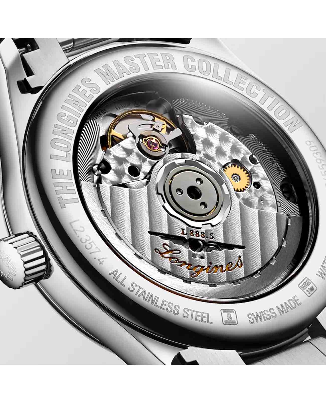 Longines Longines Master Collection L2.357.4.78.6  — детали корпуса и нержавеющая сталь