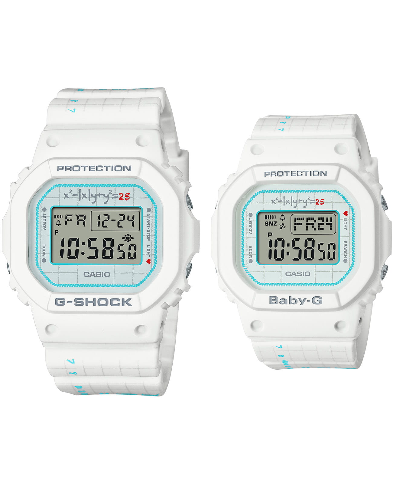 Casio Casio Lover's Pair Model LOV-21B-7DR (LOV-21B-7) лимитированной серии LOV-21B-7DR кварцевые   циферблат, браслет резина — вид спереди