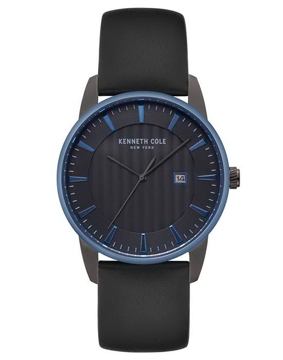 Kenneth Cole Kenneth Cole Classic KC15204004  KC15204004 кварцевые мужские часы  циферблат, браслет кожаный — вид спереди