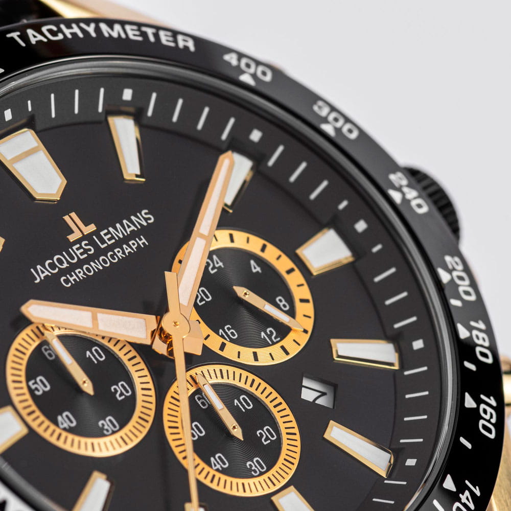 Jacques Lemans Jacques Lemans Sport 1-2140i кварцевые мужские часы часы крупный план черный циферблата