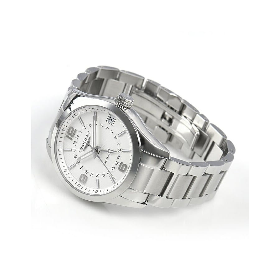 Оригинальные часы Longines Longines Conquest Collection L2.799.4.76.6 механические калибр механизма l704.2 общий вид