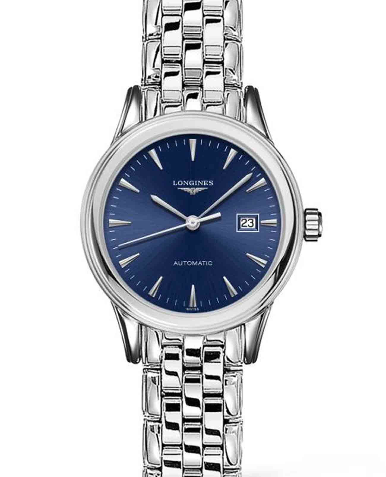 Оригинальные часы Longines Longines Flagship L4.374.4.92.6 механические калибр механизма l592 общий вид