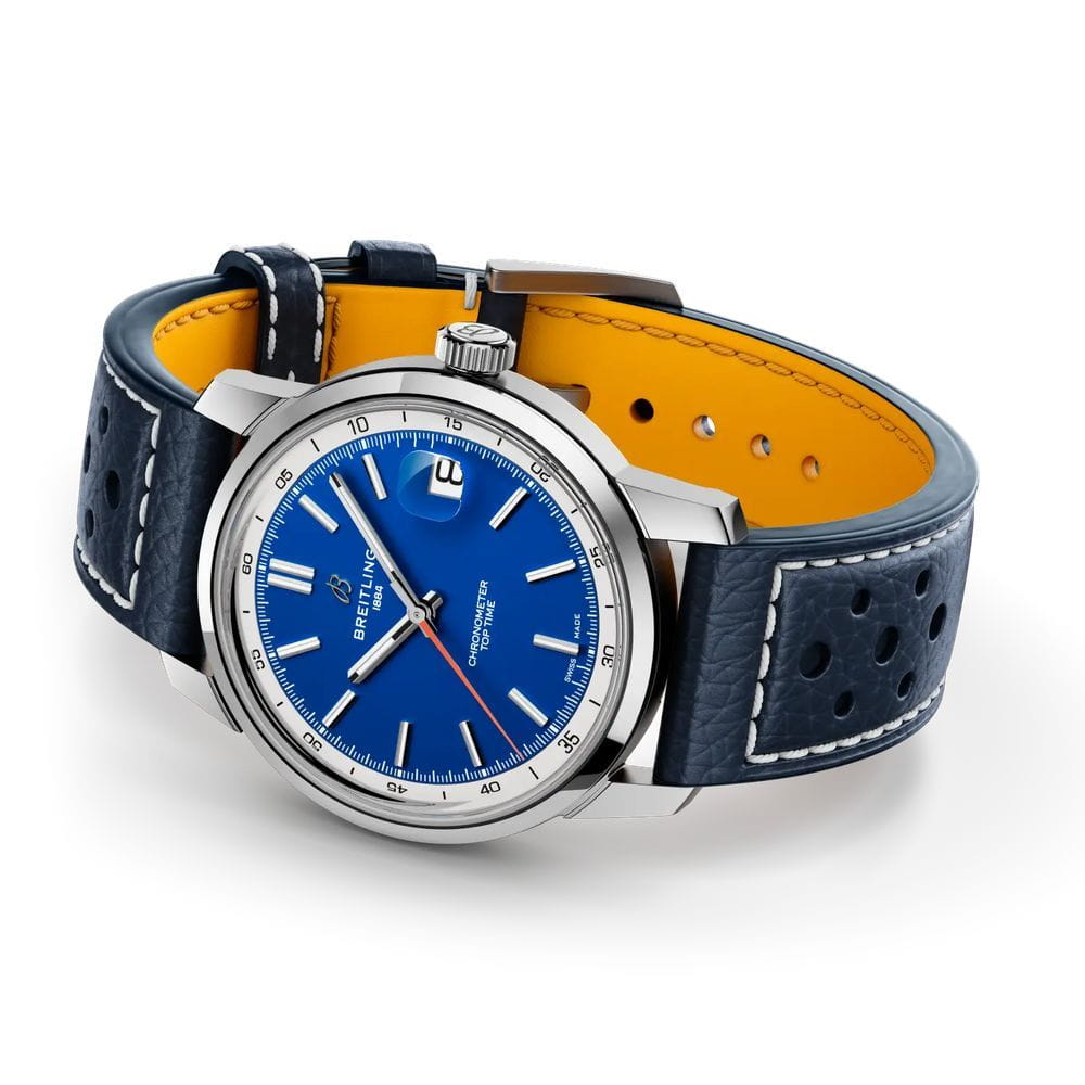 Breitling Breitling Top Time B31 AB3113A71C1X1 мужские часы синий циферблат на запястье