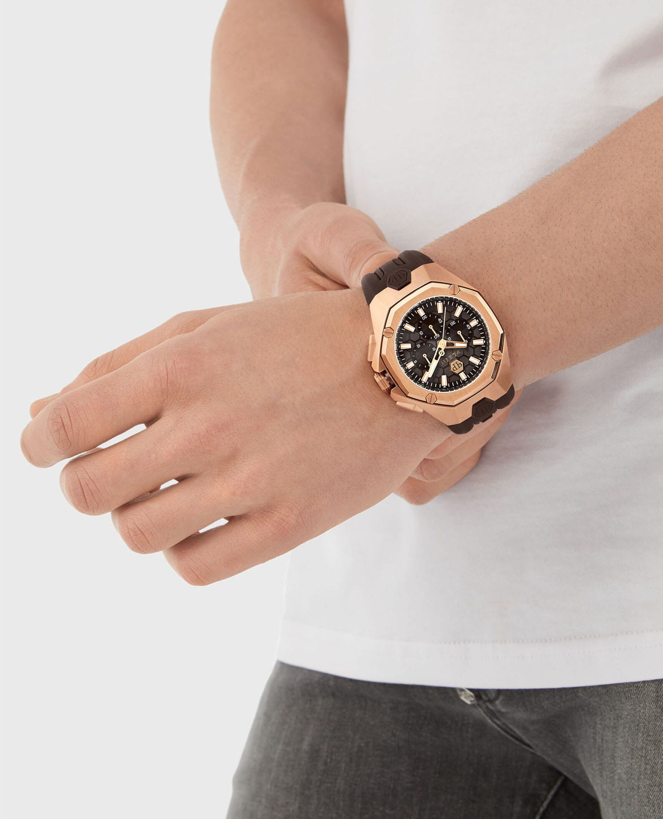 Philipp Plein Philipp Plein Octagon PWTBA0223 , наручные мужские часы фото под углом