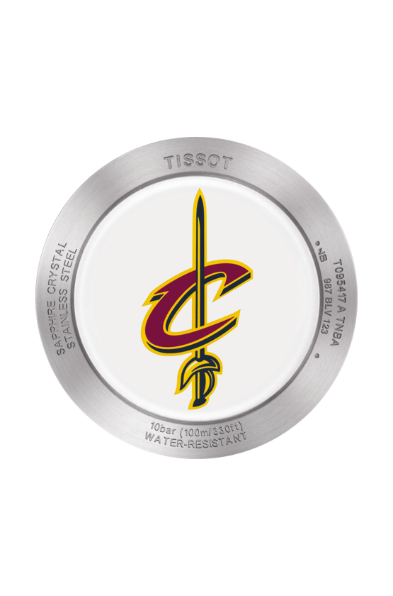Tissot Tissot Quickster NBA Cleveland Cavaliers T095.417.17.037.13, t-sport швейцария мужские часы на браслете карбон + полимер боковой вид