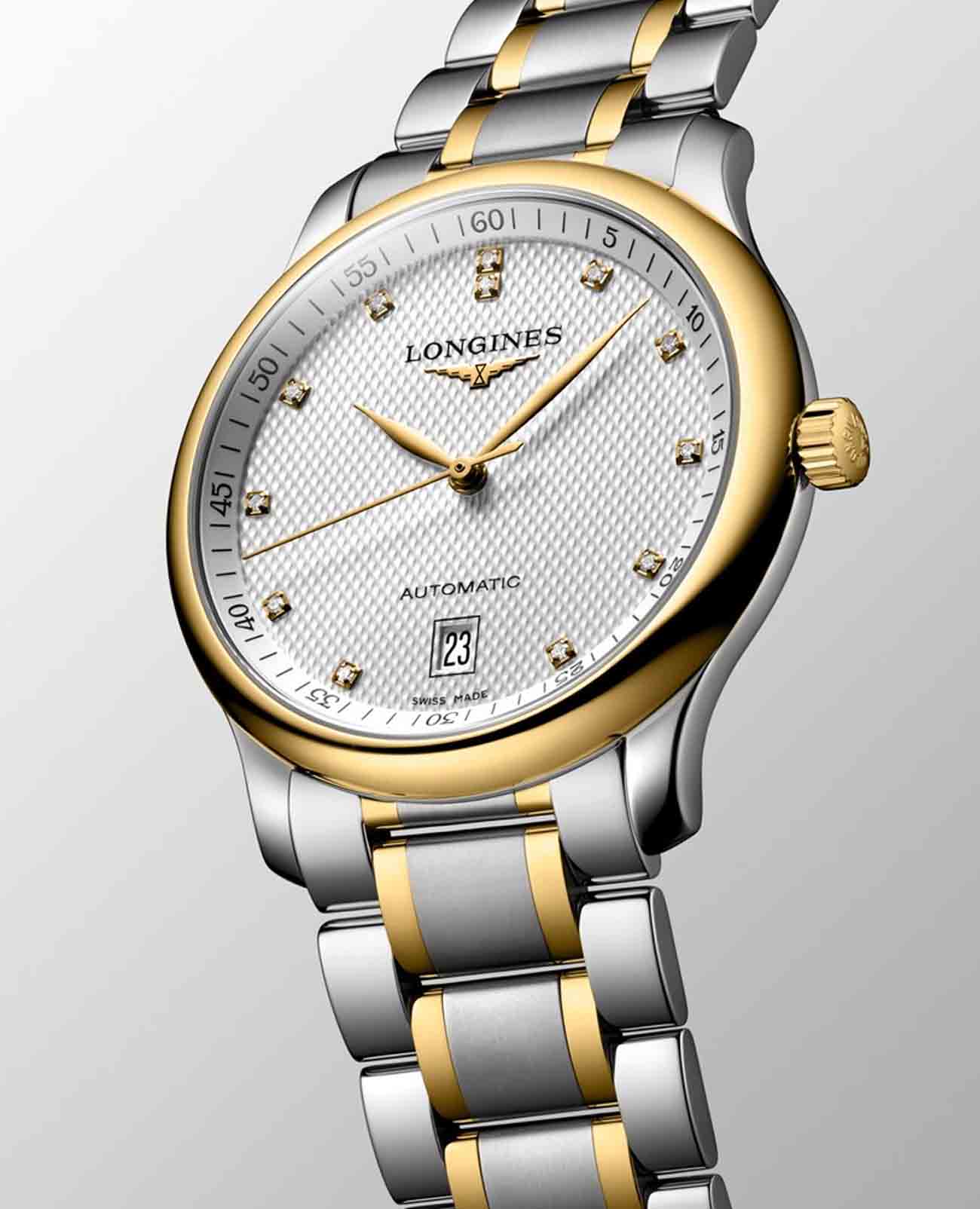 Longines Longines Master Collection L2.628.5.77.7, master collection швейцария женские часы на браслете нержавеющая сталь + золото 18к боковой вид