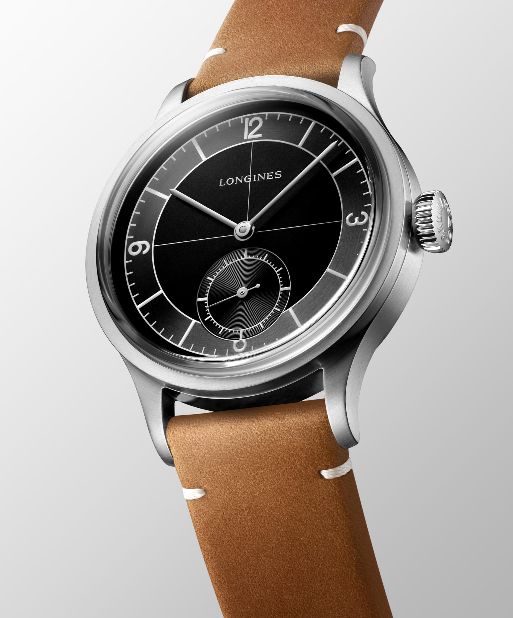 Longines Longines Heritage Classic L2.828.4.53.2, heritage швейцария мужские часы на браслете кожаный боковой вид