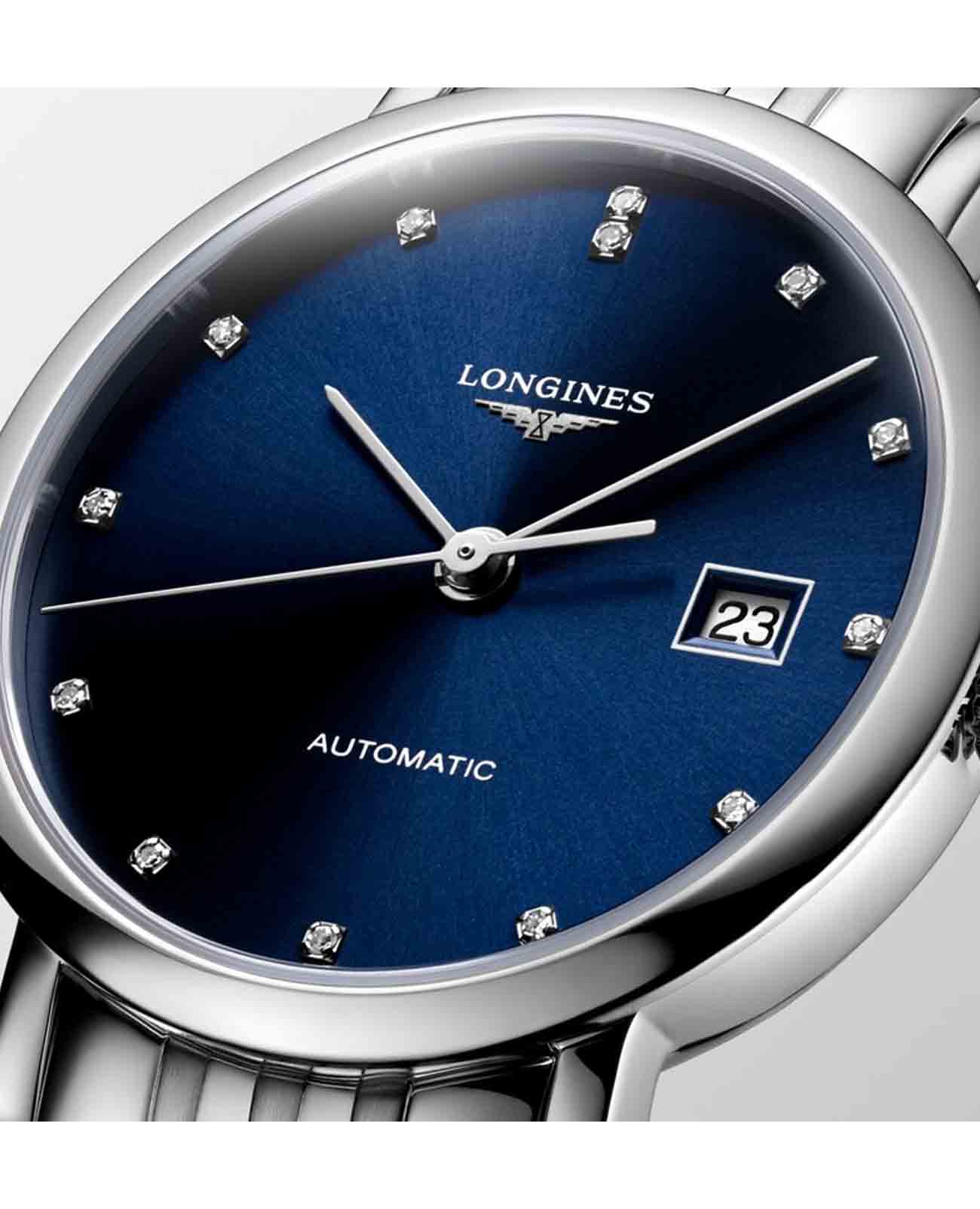 Longines Longines Elegant Collection L4.310.4.97.6 женские часы синий циферблат на запястье